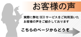 実際に簡単SEO対策をご利用いただいたお客様の声をご紹介しています